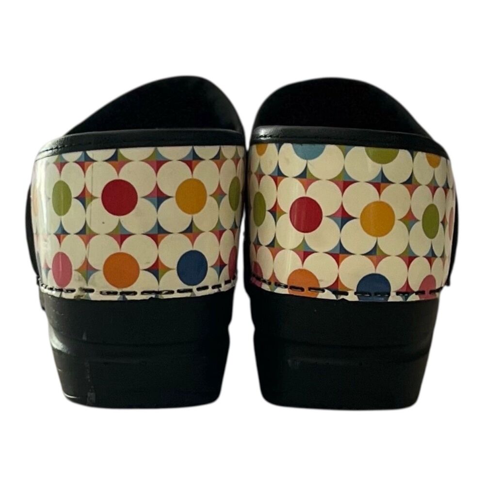 Sanita Womens Clogs Size 38 Shoes Multicolor Nurses Professional Flowers Design - Picture 4 of 10